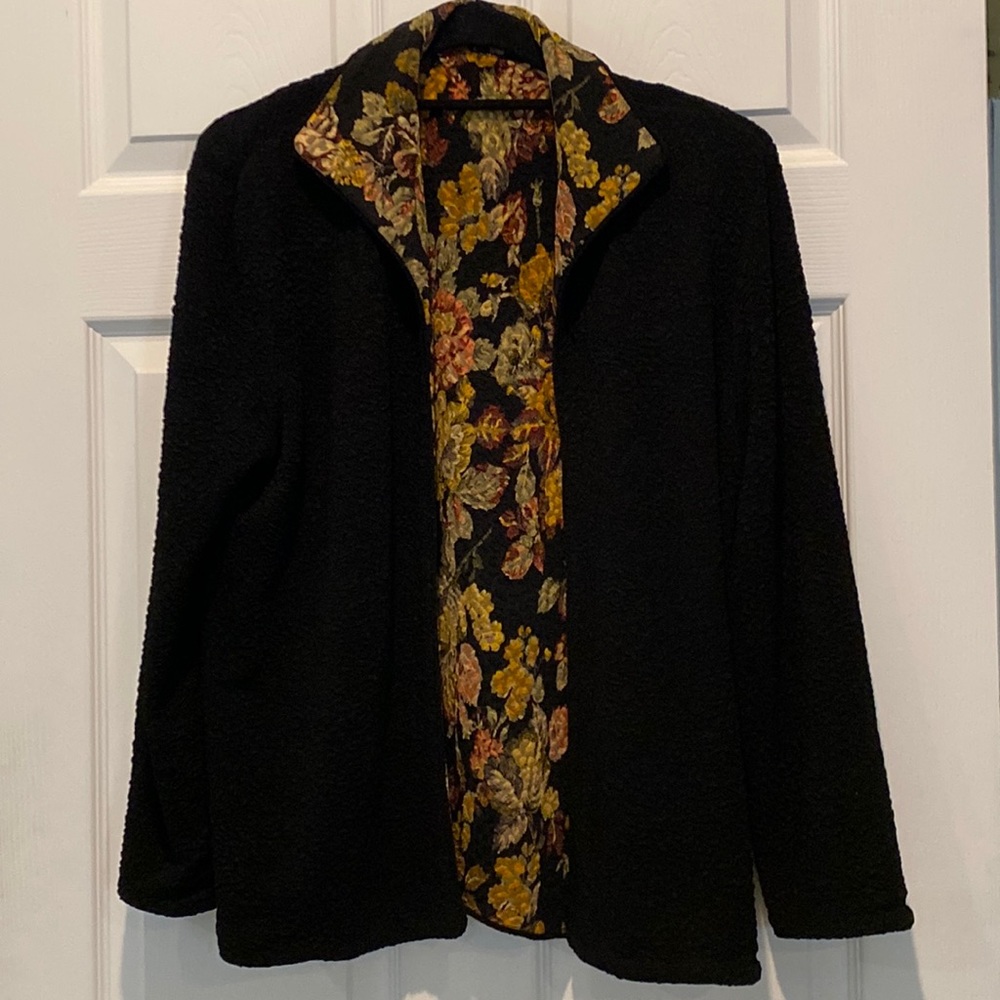 Reversible Travelers Open-Front Textured Jacket - image 1